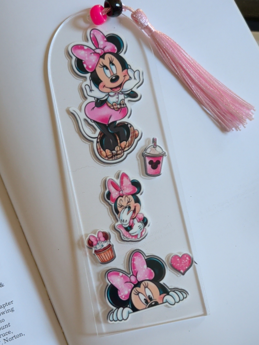 Disney Pink Minnie Mouse Tassel Bookmark